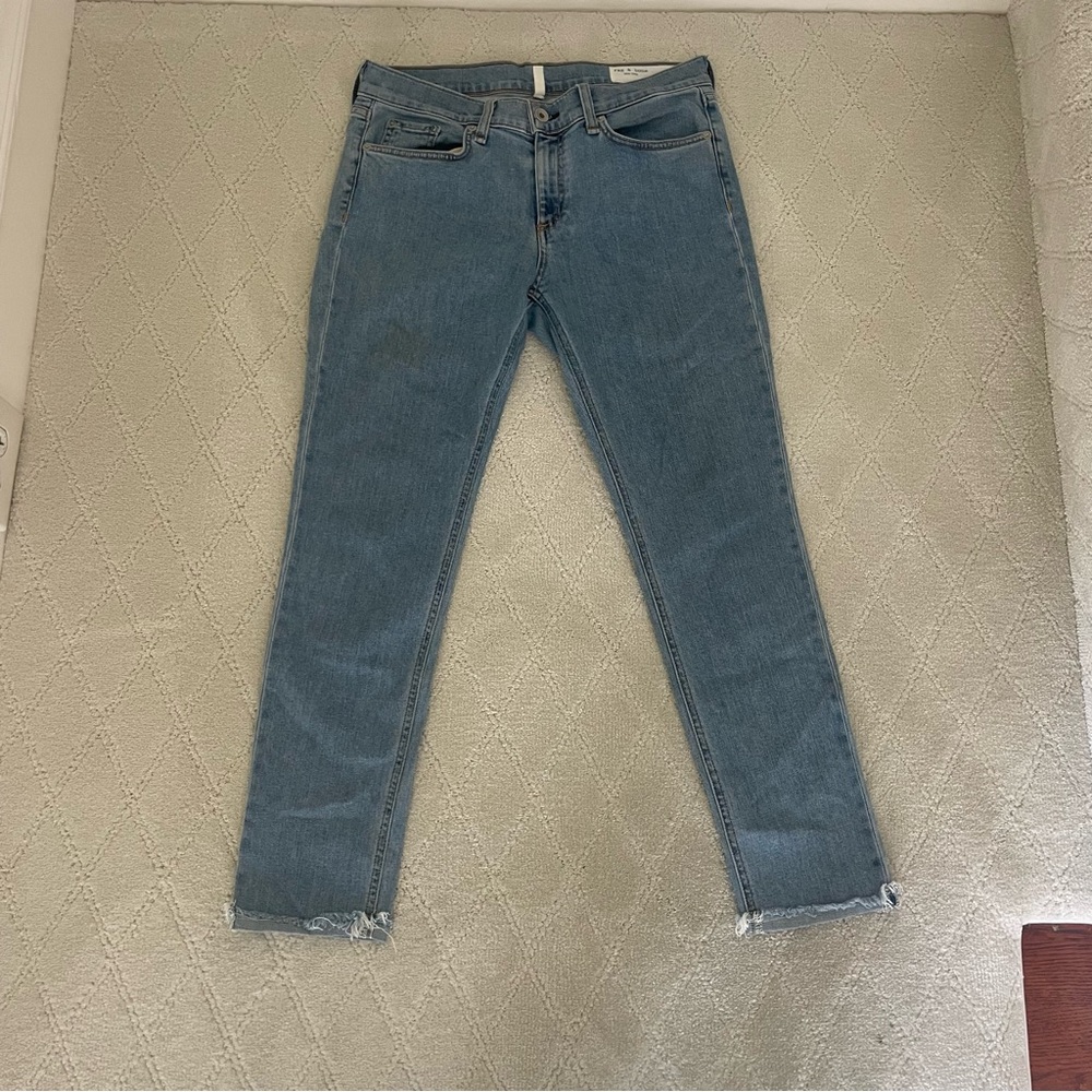 rag & bone Men's Light Blue Skinny Jeans